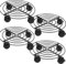 ZOENHOU 4 Pack 10.6 Inch 27cm Metal Plant Caddy with Wheels, Round Garden Flower Dolly Movable Wheels Rolling Stand Trolley for Planter Pot Indoor Outdoor Home, Black