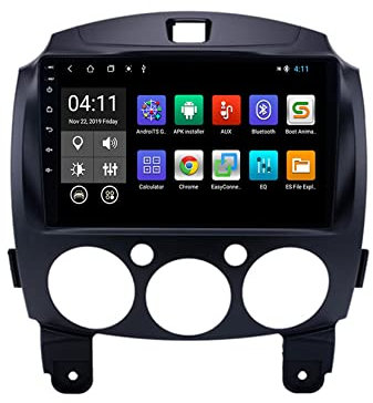 Double Din Car Stereo 9 inch Digital Screen Car Audio Player with FM Radio For MAZDA2 2007-2013 Plug and play With GPS Support Mirror Link/Steering Wheel Control Dual USB Backup Camera