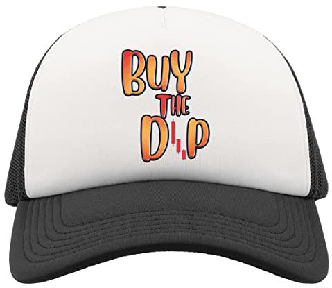 Kaufen Sie The Dip Stock Trader Bubble Font Art Half Mesh Trucker Cap Baseball Hat Snapback Schwarz, Schwarz , Einheitsgröße