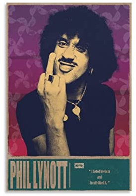 GUNDE Sänger Phil Lynott Vintage Celebrity Zitate Poster Wandkunst Poster Drucke Heimdekoration Bild Leinwand Malerei Poster 40 x 60 cm
