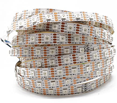 APA102C SK9822 RGB Adressierbares Streifenlicht 16.5ft 5m 60 Pixel/LEDs/m 300 LEDs 5050 SMD LEDs Nicht wasserdicht IP20 DC5V Weiß PCB