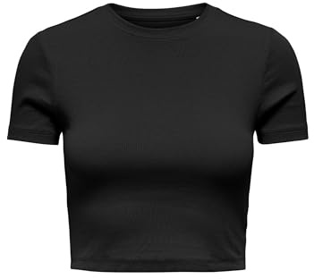 ONLY T-Shirt Damen, Schwarz, L