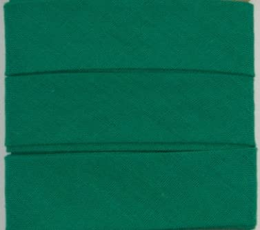 Baumwoll-Schrägbänder-Uni-ca. 20 mm Breite x 3 Meter Länge- in 28 Farben Einfassband gefalzt (Grün)