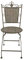 Clayre & Eef Gartenstuhl 43x45x96 cm Grün Braun Metall Bistro-Stuhl Terrassenstuhl