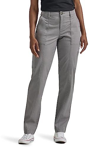 Lee Women's Ultra Lux Comfort with Flex-to-Go Utility Pant HD Gray 16 Long