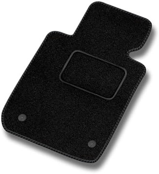 MOTOS Velours Standard Fahrermatte 1-teilig passend für Volkswagen Passat B7 2010-2015 runde Befestigungen - Standard, Gewebt, Schwarz Fahrerseite - Erleben Sie neuen Fahrkomfort mit einem Velours-Fah