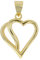 Akzent Damen-Kettenanhänger Herz Silber 925er rhodiniert vergoldet Zirkonia Liebe Geschenk Valentinstag Jahrestag (Jil-vergoldet)