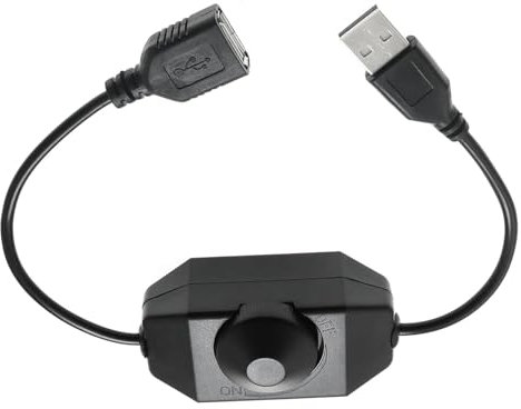 5V LED Strip Dimmer Switch, USB Female to Male Extension Cord with Rotary Switch for LED Strip Light