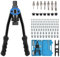 Remachadora de tuercas, tuercas remachables, kit de herramientas para tuercas de remache, remachadora para taladro manual, con 140 tuercas de remache y 7 mandriles métricos, con fijador de roscas