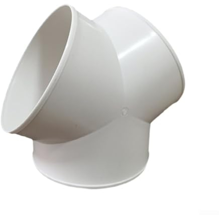 Circular Equal Y Piece Plastic Duct Connector, Air Con Tube Exhaust Hose Splitter, PVC Y Shape Ducting Splitter Joint for Range Hood Bathroom(200mm)
