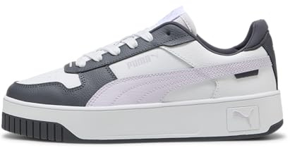 PUMA Women's Carina Street Trainers, PUMA White-Lilac Frost-Galactic Gray, 8.5 UK