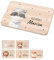 Bärenfreunde - Individuelles Holzbrett mit hochwertigem Spezial-Druck für Kinder - Personalisiertes Frühstücksbrettchen - Niedliche Motiv-Brettchen mit Namen (Waschbär)