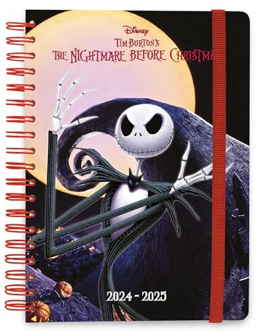 Grupo Erik Schulplaner 2024 2025 A5 Disney The Nightmare Before Christmas Kalender 2025 Buchkalender Terminkalender 2025 A5 - Schulplaner 2024 2025 Schüler Schülerkalender 2024 2025 Ringbuch A5