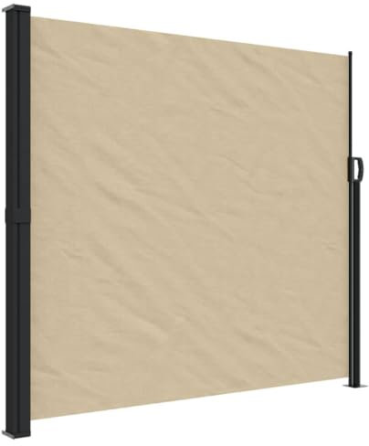 vidaXL Auvent latéral rétractable Beige 180x600 cm, écran d’intimité de Jardin, Brise-Vue de Balcon, écran d'extérieur, Brise-Vue d'extérieur