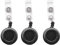 LIZZOT 3 Pcs Porte Badge Enrouleur Retractable YOYO Clip Bouton Pression ID Carte Cle Noir