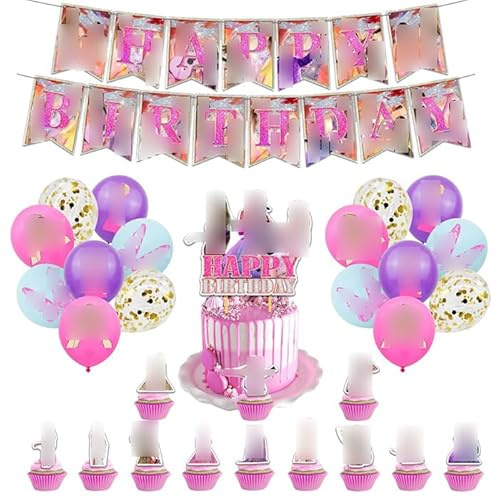 Deco Fiesta Cumpleaños Fiesta Decoración Cumpleaños Decoracion Fiesta Cumpleaños Globos Decoraciones Fiesta Globos Cumpleaños Decoracion para Tartas Pancartas de Cumpleaños Fiesta Cumpleaños