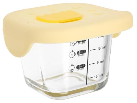 Beatifufu Babynahrungsschale aus Glas mit Deckel 230ml für Beikost