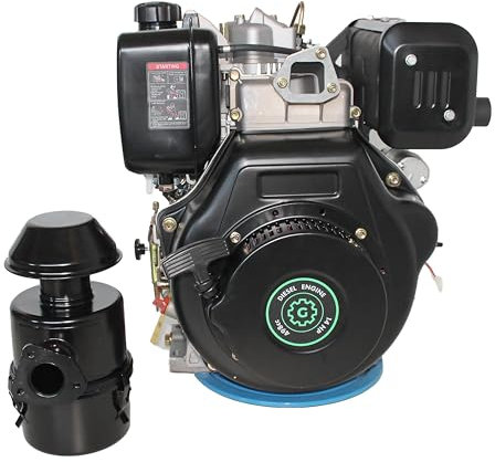 Grünwelt GW192FE 14 PS 498ccm Dieselmotor E-Starter KW 25 mm 1-Zylinder Rüttelplatte Einachser Austauschmotor 2 Jahren Garantie