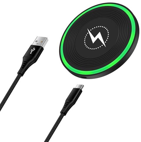 15W Induktive Ladestation Wireless Charger,Qi Ladestation Handy Kabelloses Ladegerät LadePad Induktionsladegerät für Google Pixel 9/8/8 Pro/7/6/5XL,Samsung Galaxy S25/S24/S23/S22/S21,iPhone 16 pro/15
