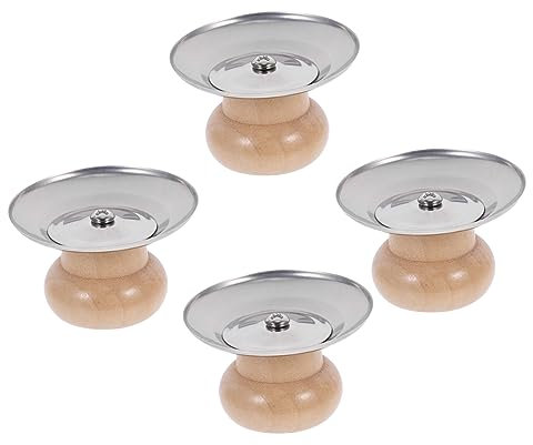 TOPBATHY 4pcs Pot Lids Wooden Handle Pot Lid Grip for Cookware Use As Cover Handle Accessories for Saucepan Pan
