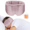 Schlafmaske Seide Augenmaske mit Verstellbarem Kopfband, Sleeping Mask für Herren und Frauen, Silk Schlafmasken und Augenbinde für Nachtschlaf, Reisen & Nickerchen, Rosa