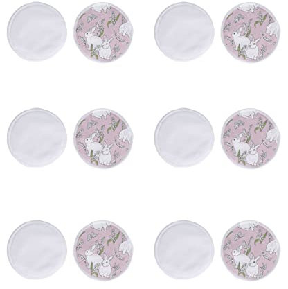 TIKATARER Coppette Assorbilatte per Allattamento Al Seno, 10 Pezzi Lavabili e Traspiranti Coppette Assorbilatte Riutilizzabili con Custodia Reggiseno per Allattamento per