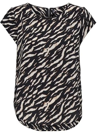 ONLY Damen Onlvic S/S AOP Top Noos WVN, Brush, 36