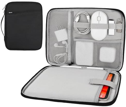 Arvok Custodia per tablet da 9-11 pollici per iPad Pro M4/iPad Air M2 2024, iPad 11 (10a generazione), iPad Pro 11 4/3, iPad Air 5/4/3 11/10,5, custodia impermeabile per tablet multi-scomparti