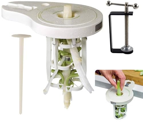 Spargelschäler, Spezialschälmesser für Spargel, mit 6 Präzisionsklingen,Schraubzwinge und Stößel,manuelleler stromloser Schäler für Spargel 3 in 1 Multifunctional Veggie Peeler