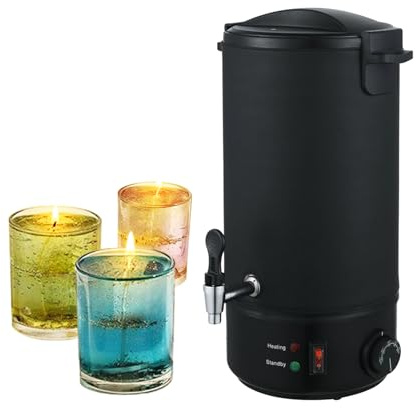 8L Wachsschmelzer, Wachsschmelzgerät für Kerzen, Elektrischer Kerzenwachsschmelzer, Temperaturregelung für Paraffin, Soja, Bienen- & Kokoswachs, DIY Kerzenwachsschmelzer mit Sicherheitsfunktion