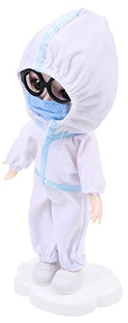 Milisten Kinderkrankenschwester Puppe Spielzeug Kleine 17cm Simulations Puppe Weiches Material Anti Epidemie Spielzeug für Mädchen Geschenk und Dekoration zu Hause