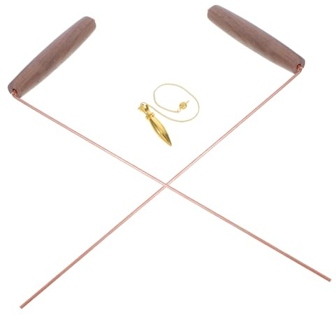DOITOOL Baguettes de Sourcier en Cuivre Système de Recherche de Métaux Manches en Bois Plusieurs Styles Design Portable et Conductivité Plusieurs Styles pour Exploration et Chasse au Trésor