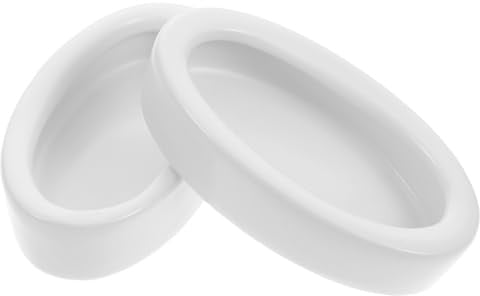 OHPHCALL Keramik Futternapf für Reptilien Schildkröten Oval aus Langlebigem Material mit Anti Flucht Design Geeignet als Wasser und Futterbecken für Terrarien