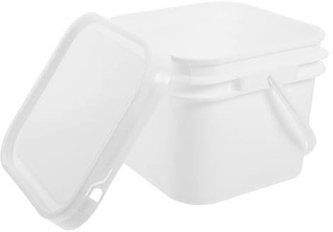 NULYLU Paint Bucket Lid 2.5L Plastic Storage Container with Handle for Oil Paints and Adhesives Suitable for Decorating and DIY