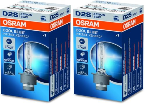 Osram Xenarc Cool Blue Intense NextGen HID-Xenon Birne - D2S - 12V/35W - pro Stück (max. 6200K) (Packung mit 2)