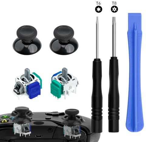 Wigearss TMR Joystick Ersatz für Xbox Controller, TMR Joystick Analog Ersatz und Reparatur Thumbstick Ersatz mit Werkzeug Set für Xbox Series X&S/One/One X/One S Controller