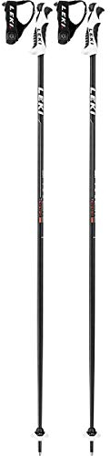 LEKI Skistöcke Spark Lite S, Schwarz/Anthrazit (Hell)/Weiß/Neonrot, 110 cm, 6406741