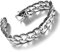 Urban Jewllery Schönes Lilien-Gliederarmband für Männer aus Edelstahl (silbern, 21,5 cm)
