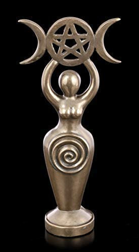 Spiral Göttin Figur - Idol | Das Symbol der Triple Goddess - der Göttin der Dreifaltigkeit, handbemalt