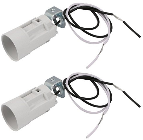 sourcing map 2pcs 52mm Haut mur blanc pendentif porteLampe E14 Douille Fil