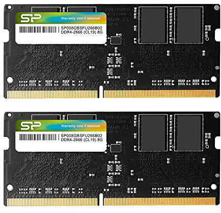 Silicon Power 16GB (8GBx2) DDR4 2666MHz 260-pin CL19 1.2V SODIMM Laptop Memory- Compatible with Intel Skylake-X Platforms/Kaby Lake-X CPU Series motherboards