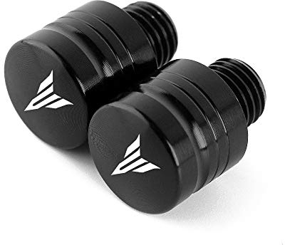 1 Paar M10 x 1.25 Schrauben für Lochbohrung für Spiegel CNC Aluminium schwarz für Yamaha MT07 FZ07 MT09 FZ09 MT10 MT25 MT125 XSR700 XSR900 NMAX 125 X-Max 300 400