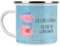 Mr. & Mrs. Panda Camping Emaille Tasse Schwein Glühwein - Geschenk, Weihnachtsmarkt, Emaille Tassen, Advent, Nikolaus, Winter, Punsch, Glühschwein,