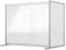 Nobo durchsichtige Schreibtisch-Trennwand aus Acryl, Freistehende Schutztrennwand, Hygieneschutz, Premium Plus, 1200x1000 mm, 1915496