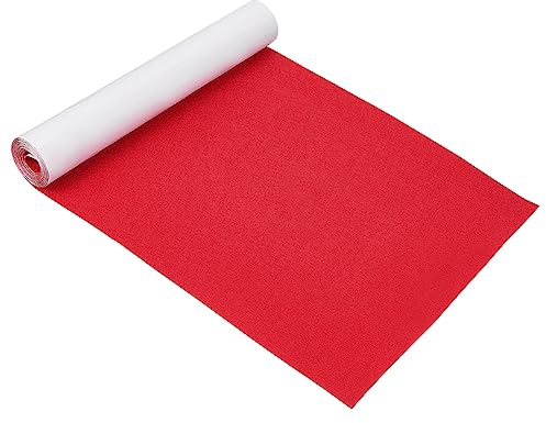 BENECREAT 40x200cm Rot selbstklebend klebrig Unterstützt Filz Mehrzweck Klebefolie für Box Liner, Cup Mat, Bilderrahmen, Stuhlbein, 1 mm Dicke