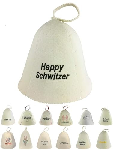 GMMH Saunahut Saunamütze aus Wollfilz - Filz Saunakappe für Damen und Herren, Filzkappe Mütze Filzhut Hut Kappe für Sauna (SS20-03)