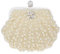 NICOLE&DORIS Imitat Perle der Frauen Bördelte Harte Fallkupplungstasche,Hochzeit Handtasche Abschlussball Beutel Geldbeutel des Dameabends Beige