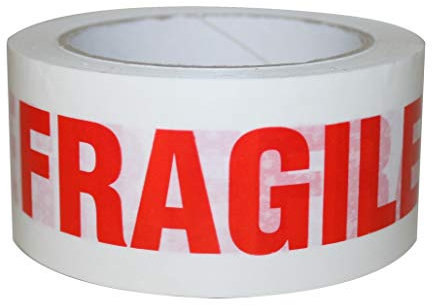 EMMEPACK - 6 Nastri adesivi PPL Acrilico personalizzato FRAGILE