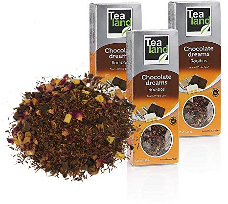 Tealand | Te rooibos Chocolate Dreams, Hojas Sueltas | Pack de rooibos granel | 3 x 100 gr