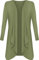 Womens Ladies Plus Size Long Sleeve Waterfall Cardigan Top Duster Coat Jacket, XXL 20-22 Plus Size, Khaki